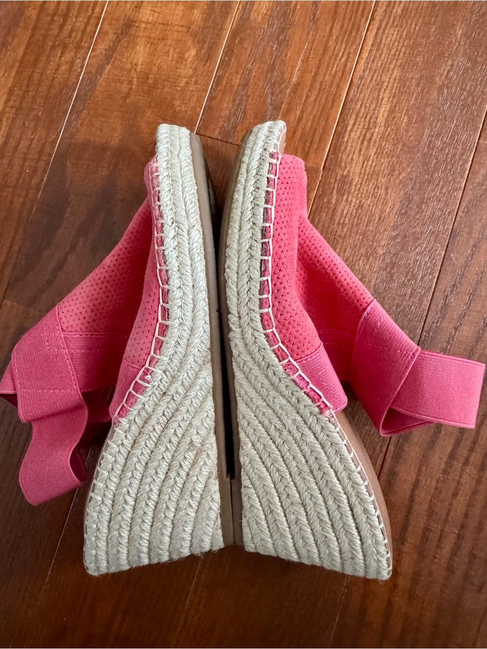 Gentle Souls by Kenneth Cole - Coral Pink Espadrille Wedge Sandals